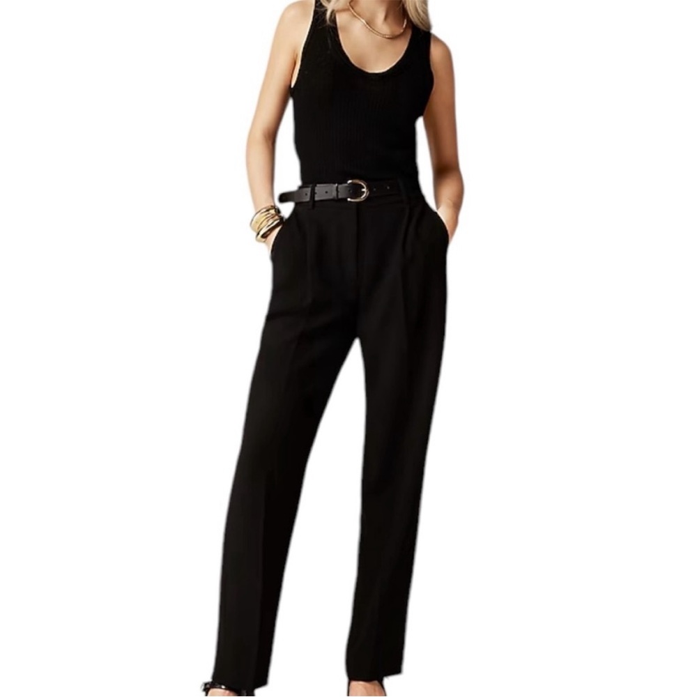 JCrew Drapey Viscose Blend Twill Pant For Women Size 8 Black Style BK250 - Picture 2 of 10
